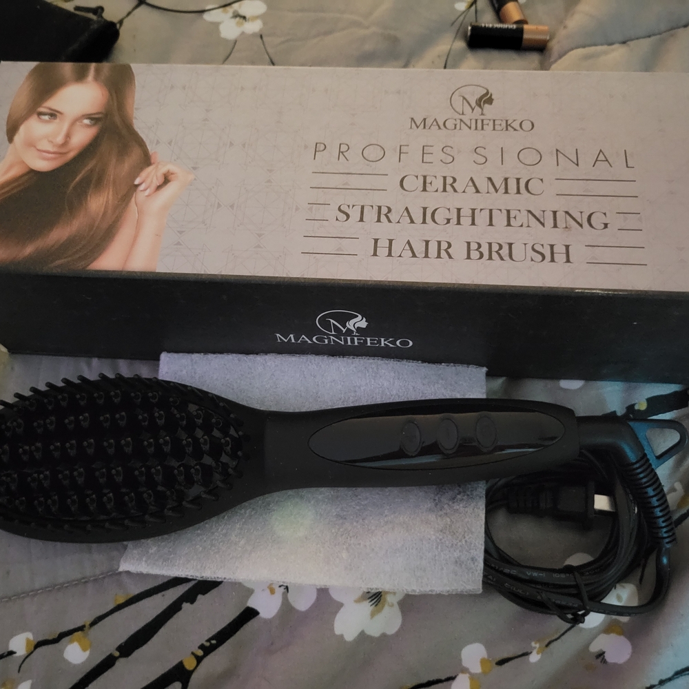 Black Ceramic Straightening Hair Brush